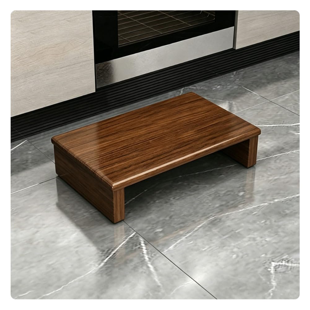Ghygetrich Step Stool, Footstool Step Up Stool Step Stool for Adults Wooden Step Stool Steps for Elderly Outdoor Steps Brown 40x30x15cm