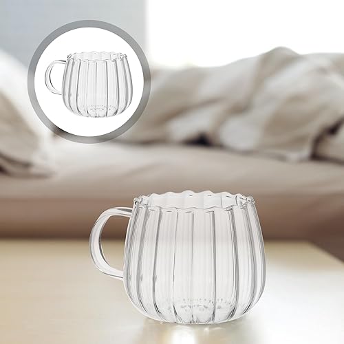 Miniatura 8 de DOITOOL Tazas de calabaza de cristal, 2 unidades, tazas de cristal transparente, taza de café de oficina, taza de té transparente, tazas de vidrio