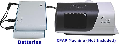 Miniatura 5 de BiXPower Baterías recargables BP100 X2 de alta capacidad (100 Wh x 2 200 Wh) compatibles con la máquina CPAP ResMed AirSense 11