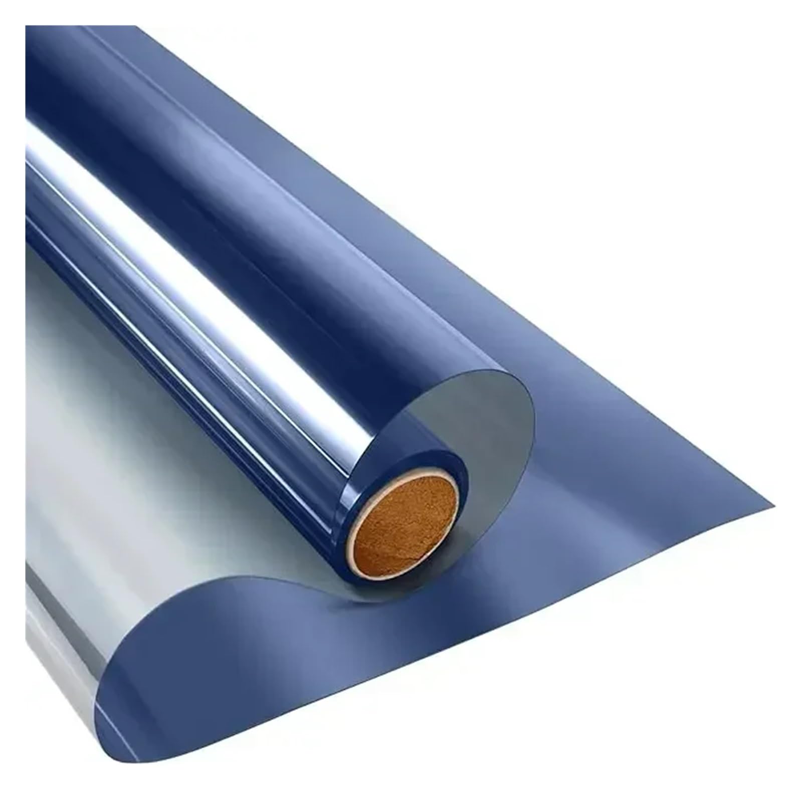 Window Privacy Film One Way Daytime Static Cling Sun Blocking Anti Reflective Tint For Home And Office For Windows(Dark-Blue-Silver,30x200cm)