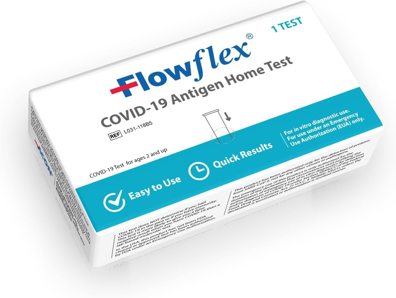 Flowflex Easy-to-use COVID-19 Lateral Flow Tests, Multi-Pack for Home & Business Use | Lateral Flow Test Kit | Pack of 25 Tests, with Clear Instructions | Antigen Rapid Tests - Rapid Results