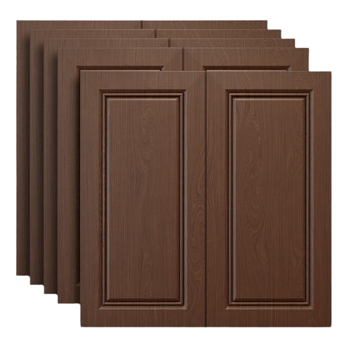 10 Pieces Self-Adhesive wall Panels Peel and Stick PE Foam Wallpaper Artificial Stone wall Panels for Indoor wall Decoration Bathroom(Dark Brown,27.5 * 35.4 in)