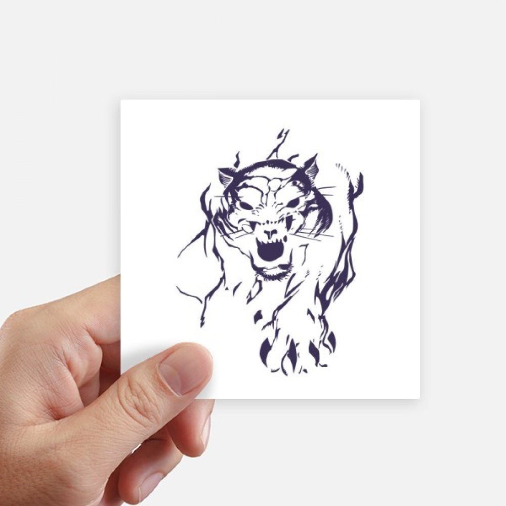 Autocollant carré Tiger Roi des Animaux de 10CM pour mur et déco sticker PC portable