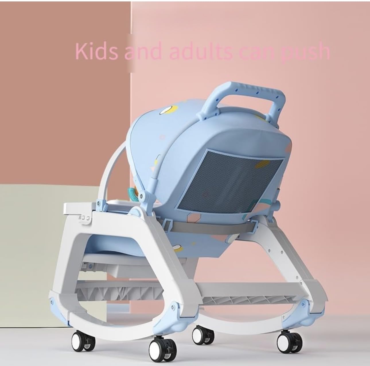 Richtots Premium 5in1 Baby Rocker and Booster Seat for Babies | Rocking Chair for Kids with Multi Position Recline, Hanging Toys & Music | Baby Dining Seat for 0 to 2 Years Boys Girls (Blue) - Image 8 thumbnail