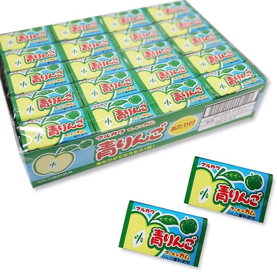 Amazon.com : Marukawa Fusen Bubble Gum Green Apple 1Box
