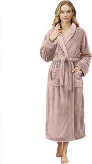 NYThreads Ultra Soft Plush Fleece Women's Bathrobe with Shawl Collar