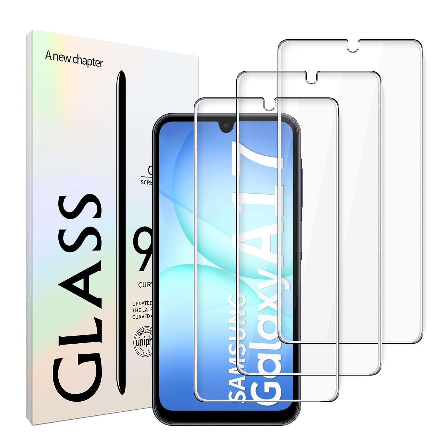 [Lot de 3 Verre Trempé pour Samsung Galaxy A17 / A16 / A26 5G | Film Protection Haute Transparence,[Anti-Rayures], [Sans Bulles], [Installation Facile], Ultra Résistant Dureté 9H Glass