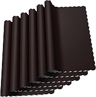 Vista 2 de Manteles de papel desechables con bordes ondulados (100, Negro)