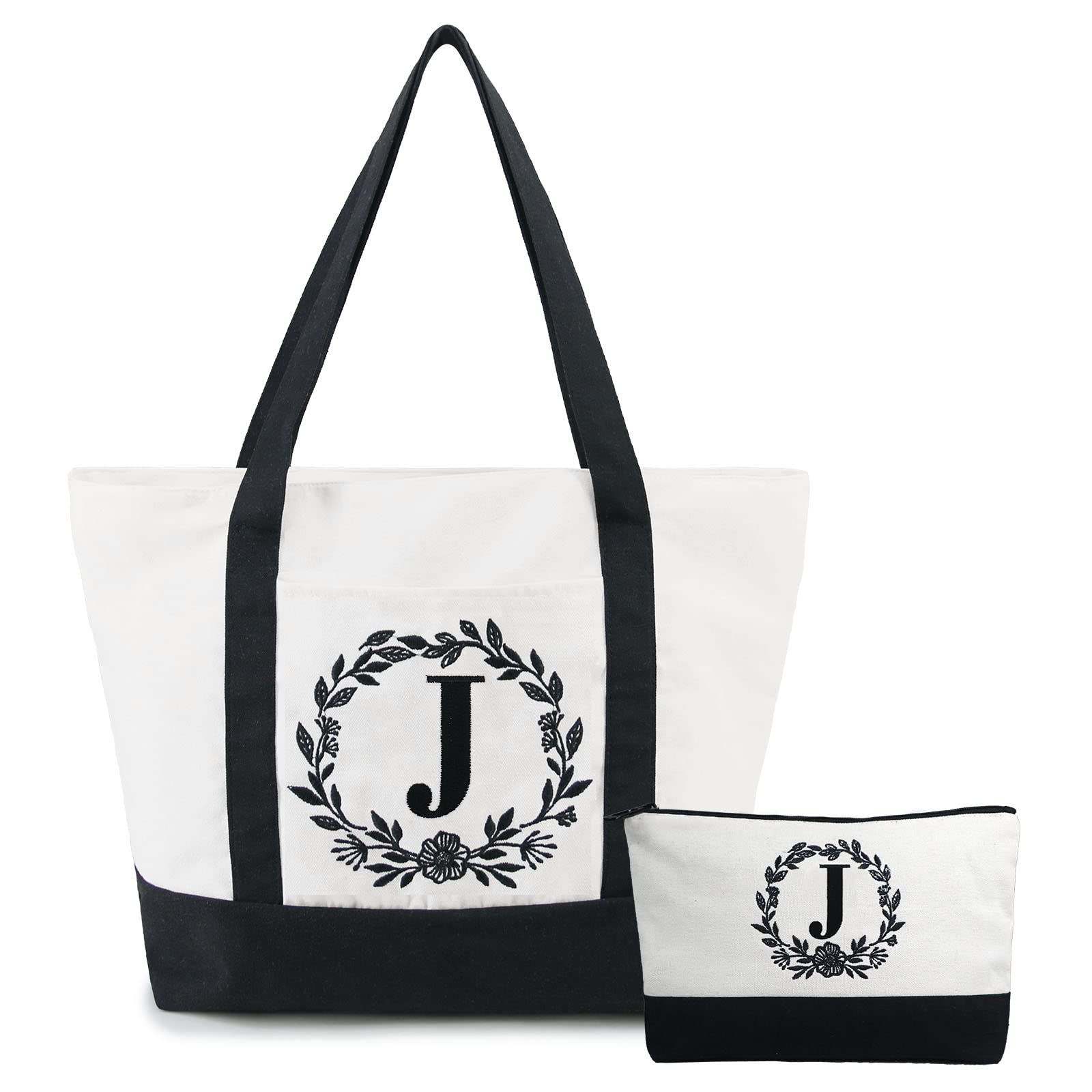 BeeGreenCanvas Tote Bag w Makeup Bag
