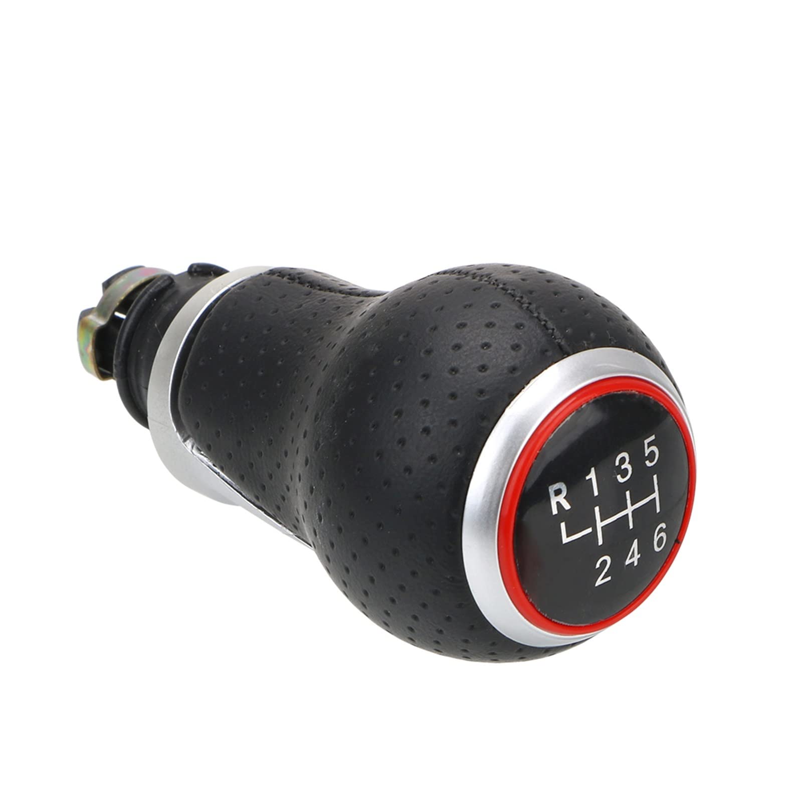 Grozzy Universal Shifter Handle Car Gear Shift Knob for A4 B6 B7 B8 A6 S4 8K A5 8T Q5 8R Automotive Accessories(Red 6 Gear)