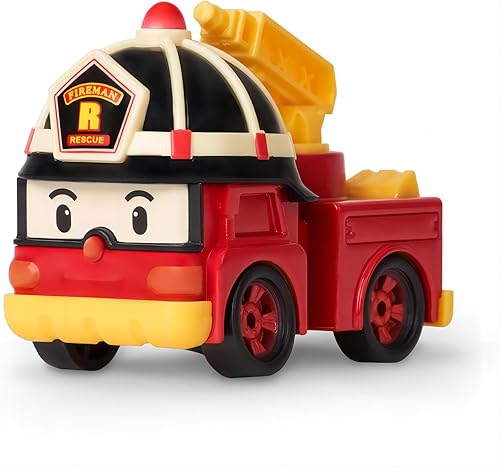 Robocar Poli Roy - Juguete fundido a presión - Colección de figuras de héroe de camiones de bomberos Educación STEM, vehículo de rescate de juego