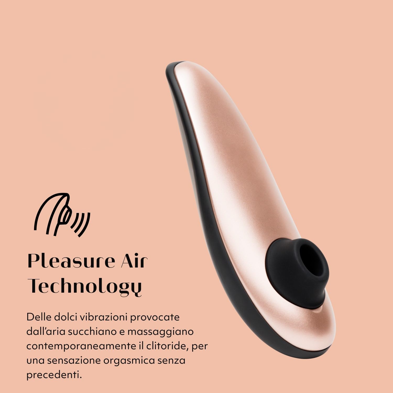 Womanizer Classic Succhia-Clitoride per Donna - Succhiatore Clitorideo con 8 intensità - Stimolatore Vibratore Clitoride - Impermeabile - Sex Toy ricaricabile per donne e coppie – Oro Rosa