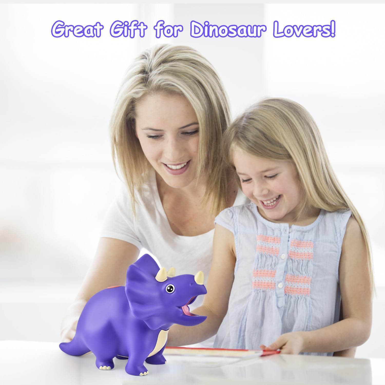 PJDRLLC Dinosaur Piggy Bank For Kids, Unbreakable
