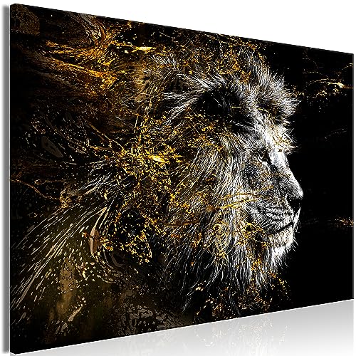 murando - Impression sur Verre Animal 120x80 cm 1 Partie - Imprimée Tableau Photo Image Pret a Accrocher Murale Moderne Décoration -Portrait d'un lion en...