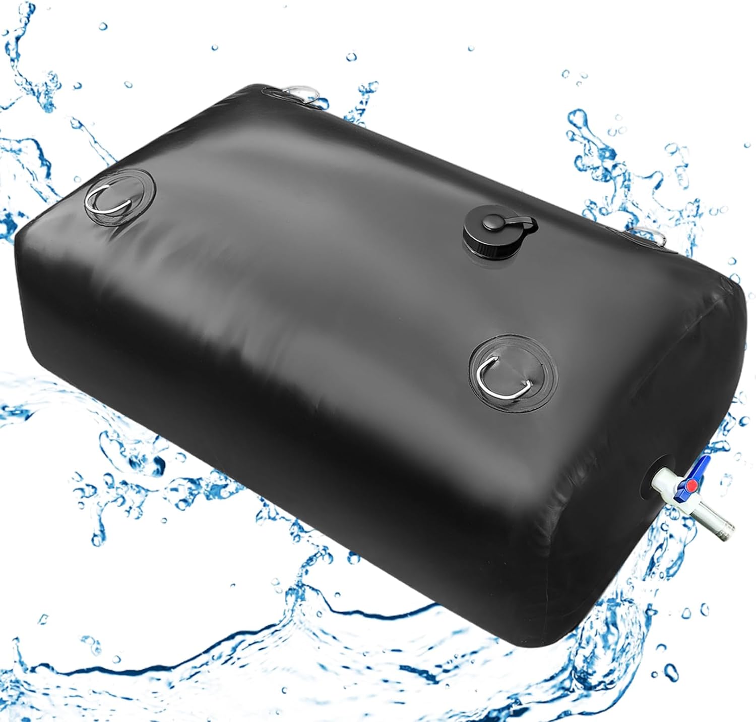 Portable Water Tank, 110L Collapsible Water Storage Bladder with Upgraded Valve for Outdoor, Car Detailing, Camping & Emergency Storage Tank