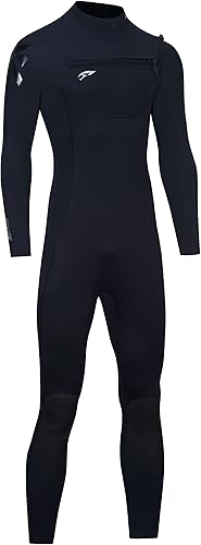 Miniatura 6 de Trajes de neopreno para hombres y mujeres, traje húmedo con cremallera en el pecho para agua fría, guante de cuerpo completo de 0.036 pulgadas para