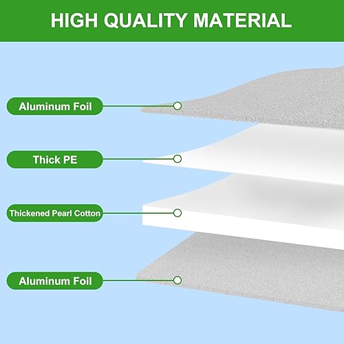 Miniatura 2 de Hoja de aislamiento reflectante, aislamiento de ventana para calor de verano, 59 pulgadas de ancho x 99 pulgadas de largo, bloqueador de calor de