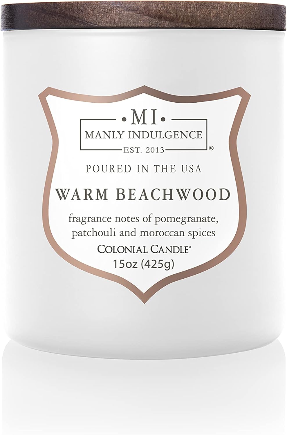 Manly Indulgence Warm Beachwood Scented Jar Candle for Men