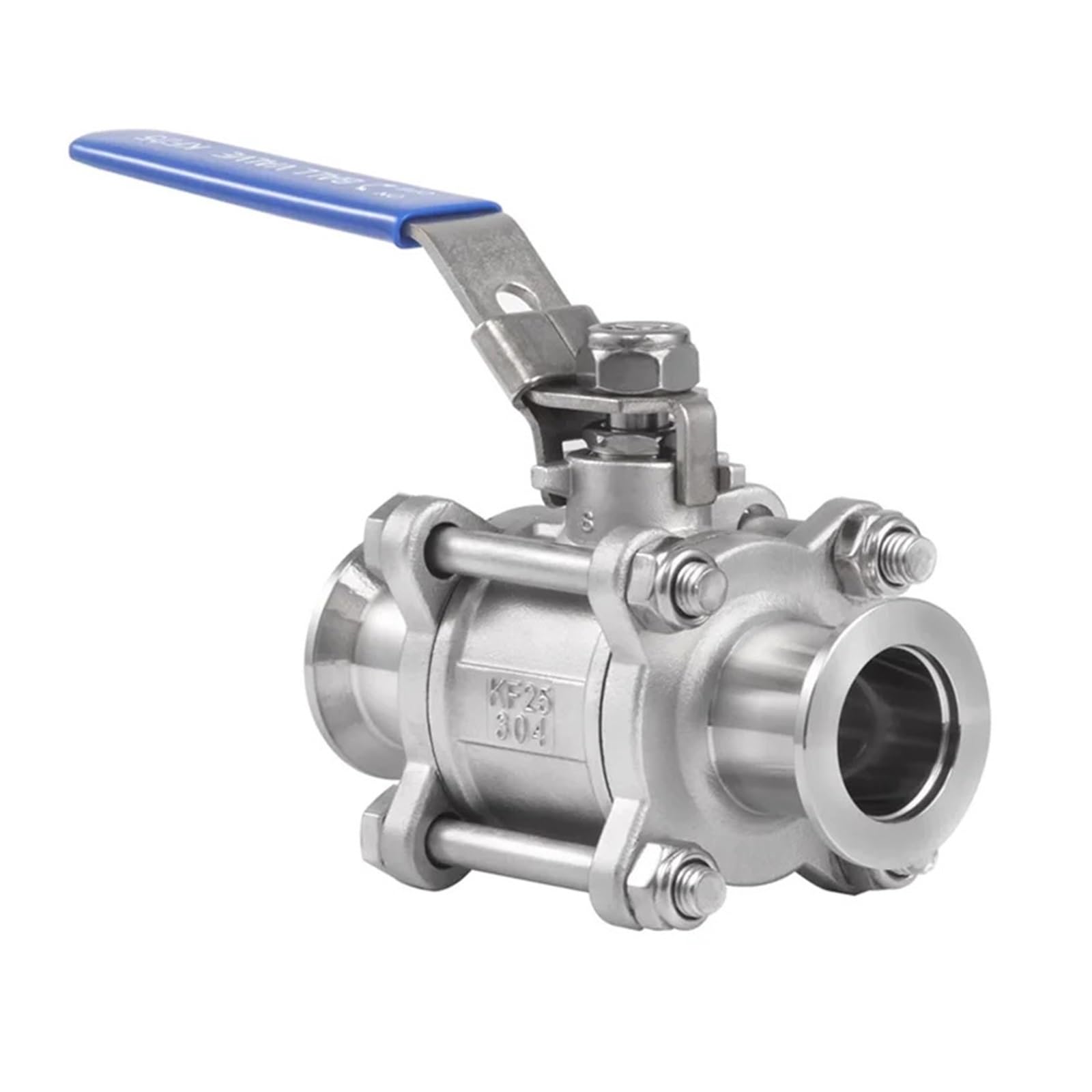 Válvula de bola de vacío KF40 de acero inoxidable con paso total para control de fluidos
