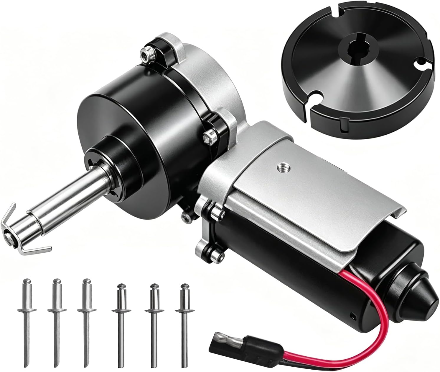 3317084.000U RV Awning Motor Drive Repair Kit Assemblies, Fit for Dometic 9200 Series Power Awnings, Replace# 3316605.001, 8962001.400U, 3316605.017, RV Awning Motor Repair Kit with End Cap & Rivets