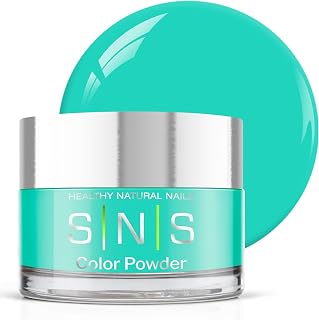 SNS Nail Dip Powder Colors - Neon Tetra (Turquoise Neon) - Long-Lasting Dip Colors for Healthier Nail Beds - Professional & DIY Use - 0.5 oz
