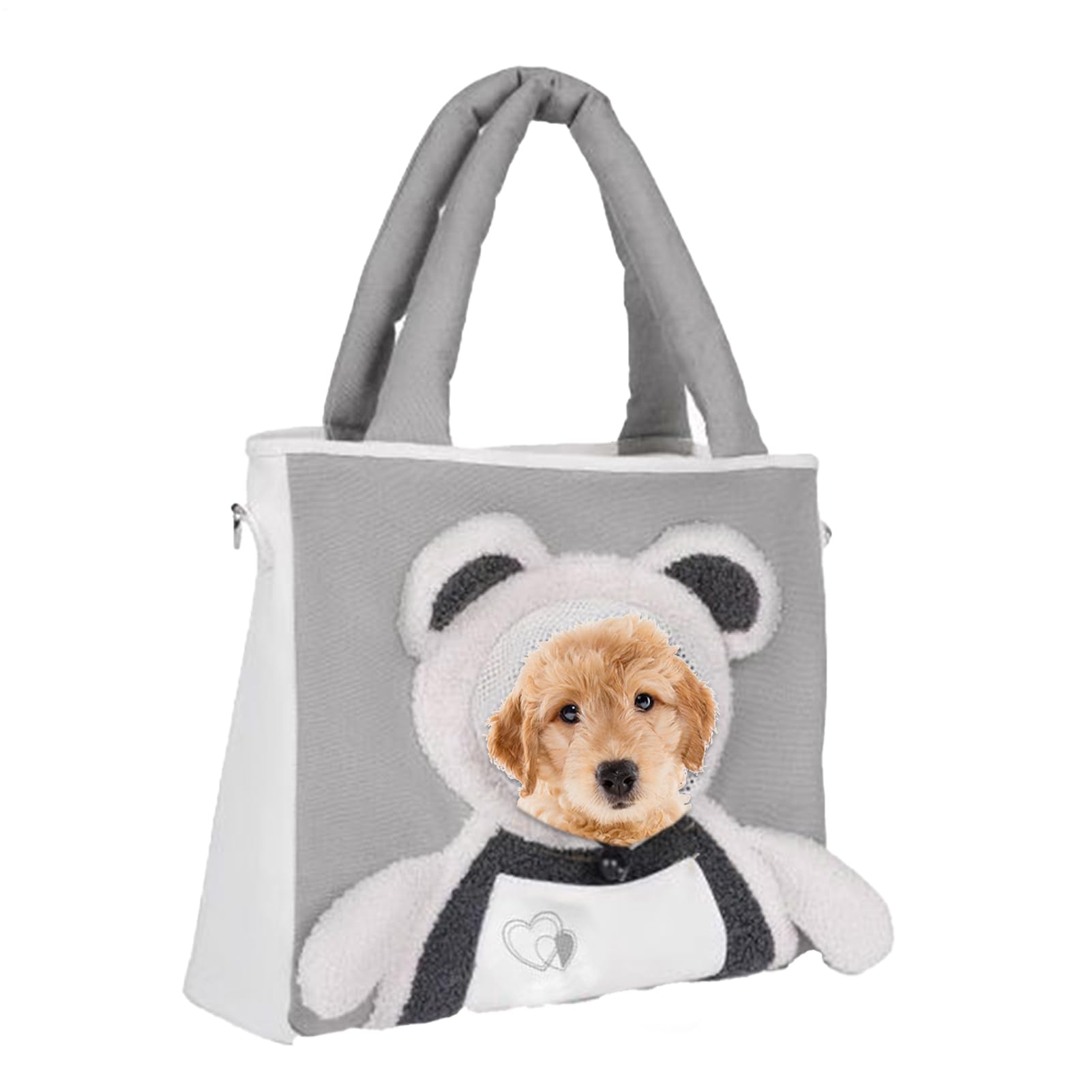 Pochette pour chat en toile ours | Idéal voyage, voiture et visite vétérinaire