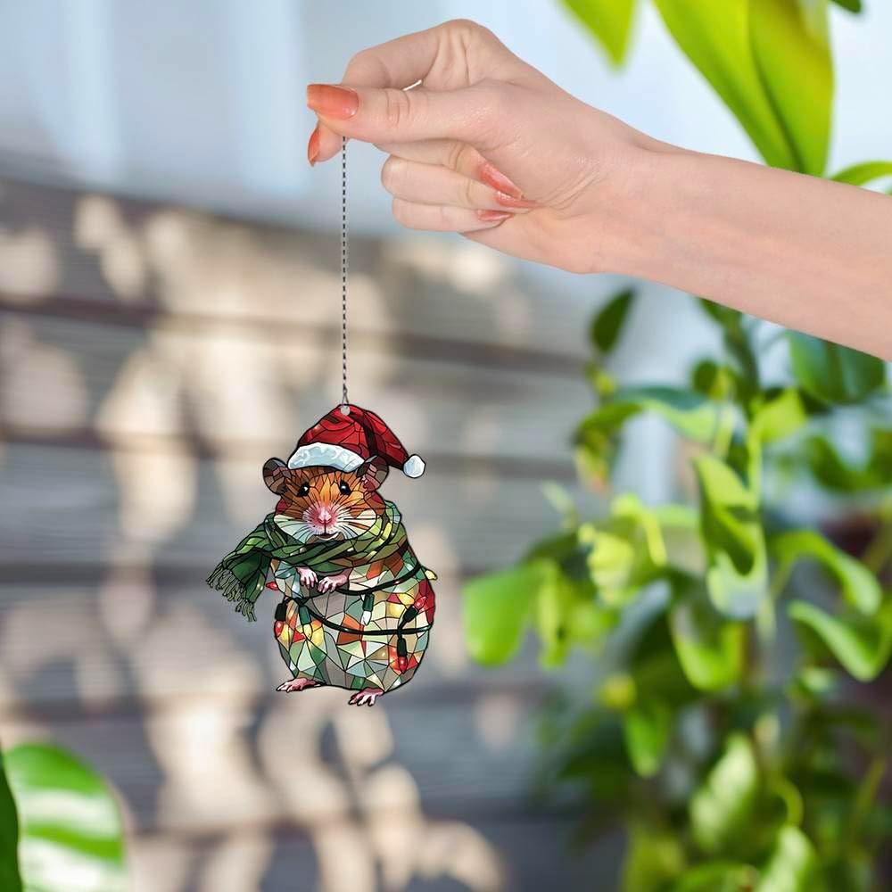 Hamster Acrylic Ornaments Suncatcher Women Gifts Christmas Decor image 5