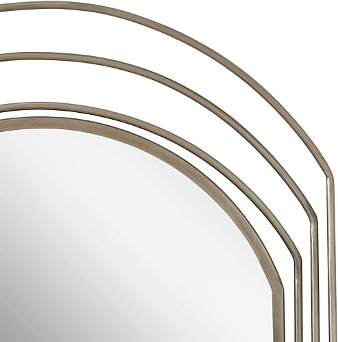 Miniatura 8 de Signature Hardware 442704 Palora Espejo de baño redondo con marco de acero de 31"