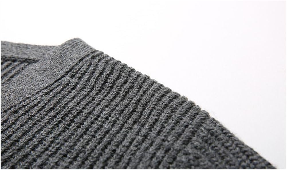 Men's Winter Warm Cardigan Coat Long Sleeve V-Neck Solid Single Breasted Kintted Sweater