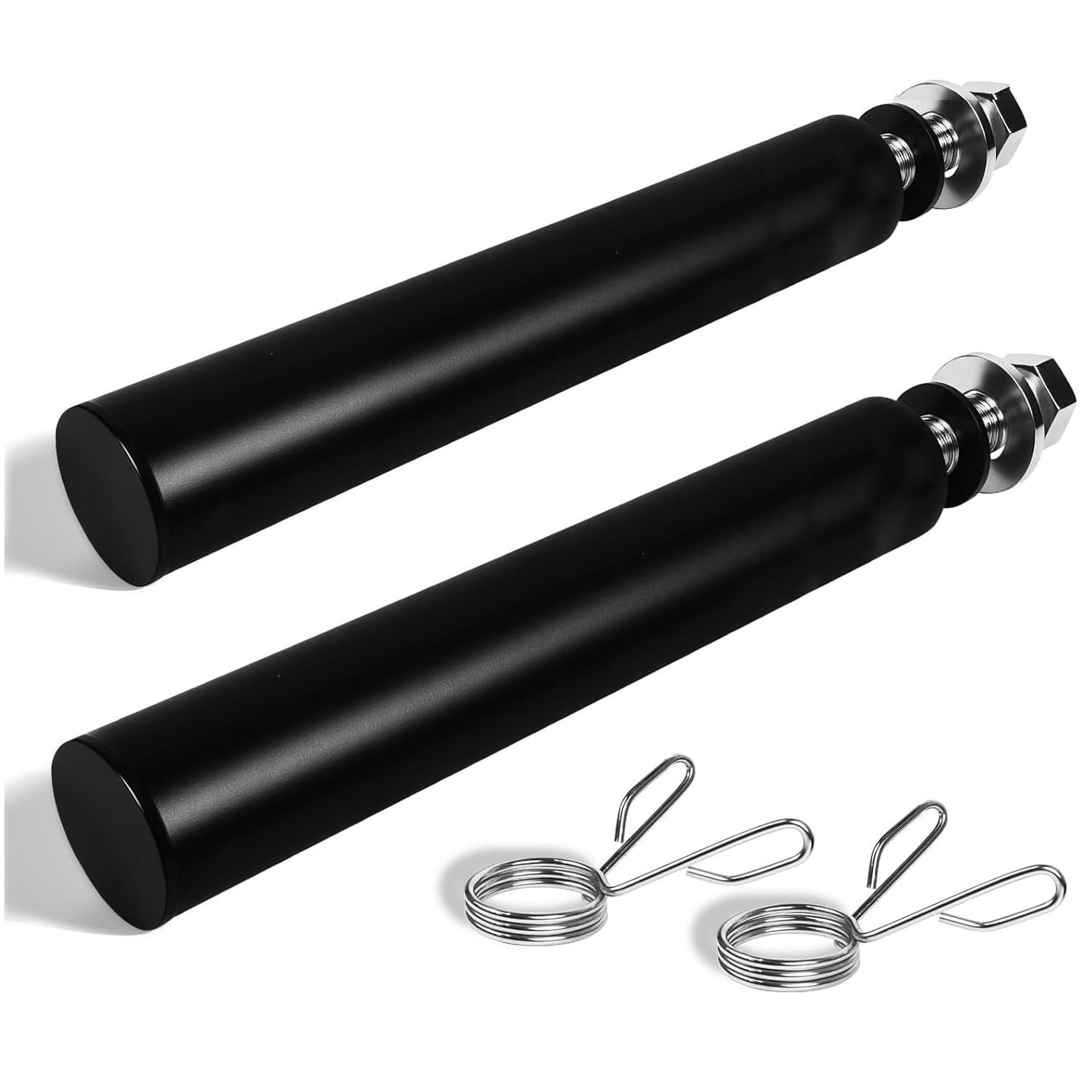 2-teiliges Set Squat Rack Aufbewahrungsstange für Langhantelstange 50mm, Kompatibel mit 26mm Säulen, Robustes Design und Einfache Montage