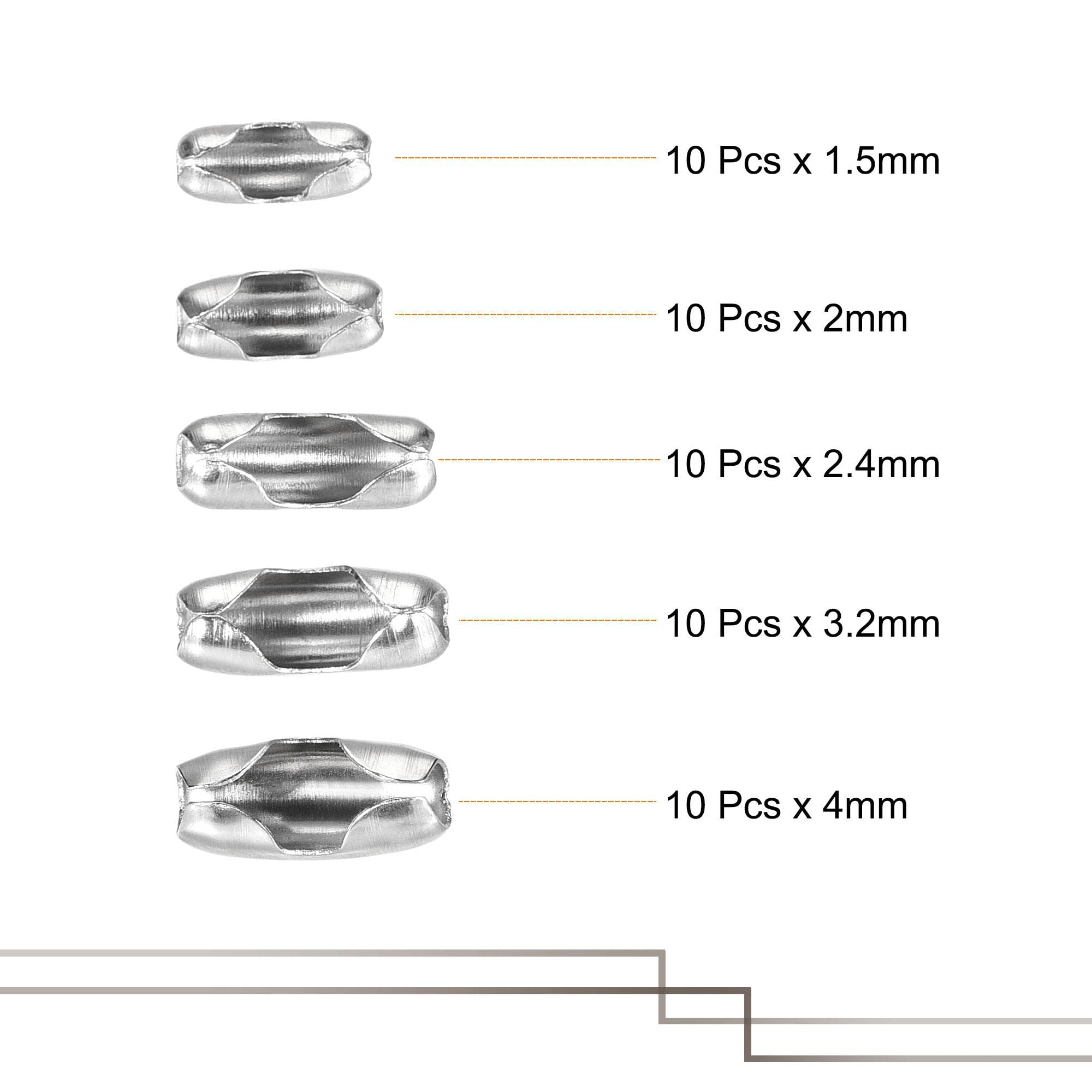 Amazon.co.jp: uxcell ボールチェーンコネクター 1.5/2/2.4/3.2/4mm