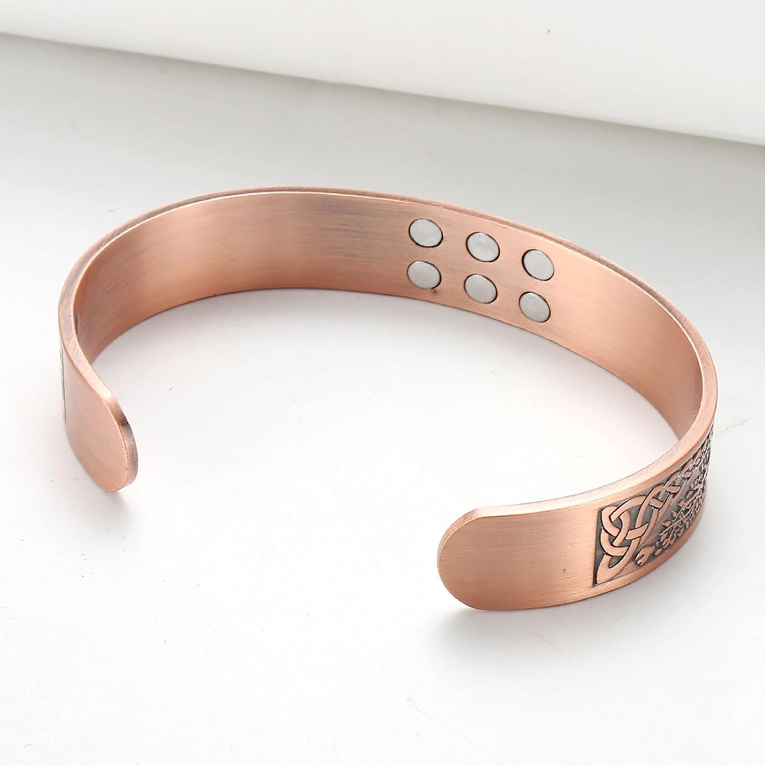 PLQ Copper Bracelet for Men, Pure Solid Copper Magnetic Bracelets - Image 3