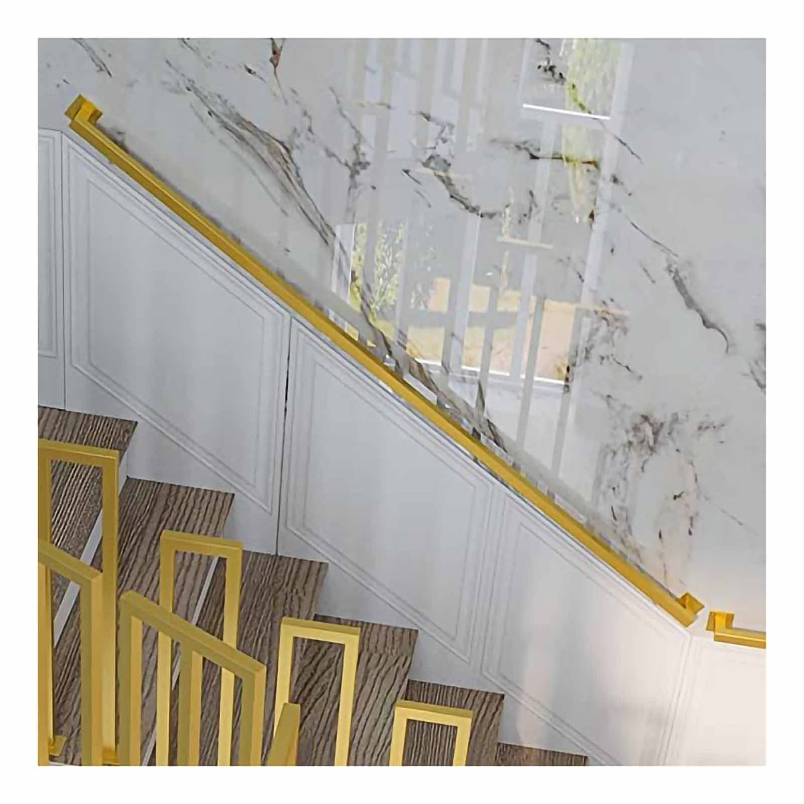 Rampe d'escalier extérieure murale : main courante 150cm et kit barre d'appui