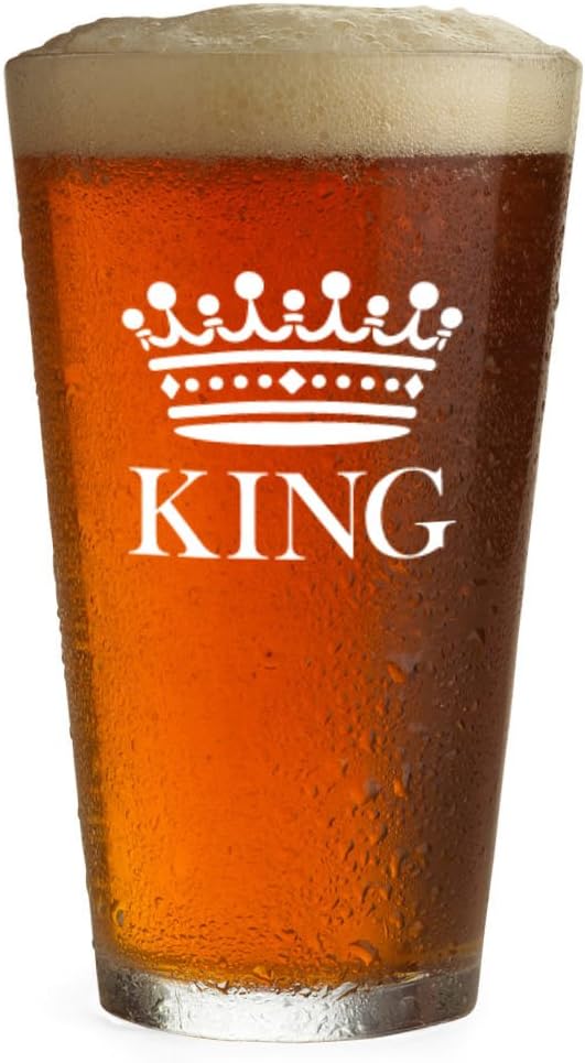 Onе-Dау Sаlе: Uр tо 40% оƒƒ King Beer Queen Wine Glass Set of 2 - Gift for Couples - Valentine's Day Gift, Anniversary Gift, Newlyweds Gifts, Husband and Wife, His and Hers, Mr and Mrs Beer Mug + Vino Glass Housewarming Set Bеѕt Sеllеr King Beer Queen Wine Glass Set of 2 - Gift for Couples - Valentine's Day Gift, Anniversary Gift, Newlyweds Gifts, Husband and Wife, His and Hers, Mr and Mrs Beer Mug + Vino Glass Housewarming Set