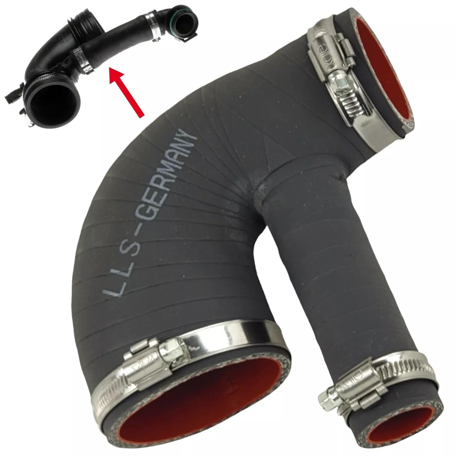 LLS-GERMANY Manguera de admisión compatible con Fusion (JU) 1.6 TDCi (1560 ccm, 66 kW, 90 CV) OEM: 1453909, 1359646, 5S61-9R504-AB, 5S619R504AB
