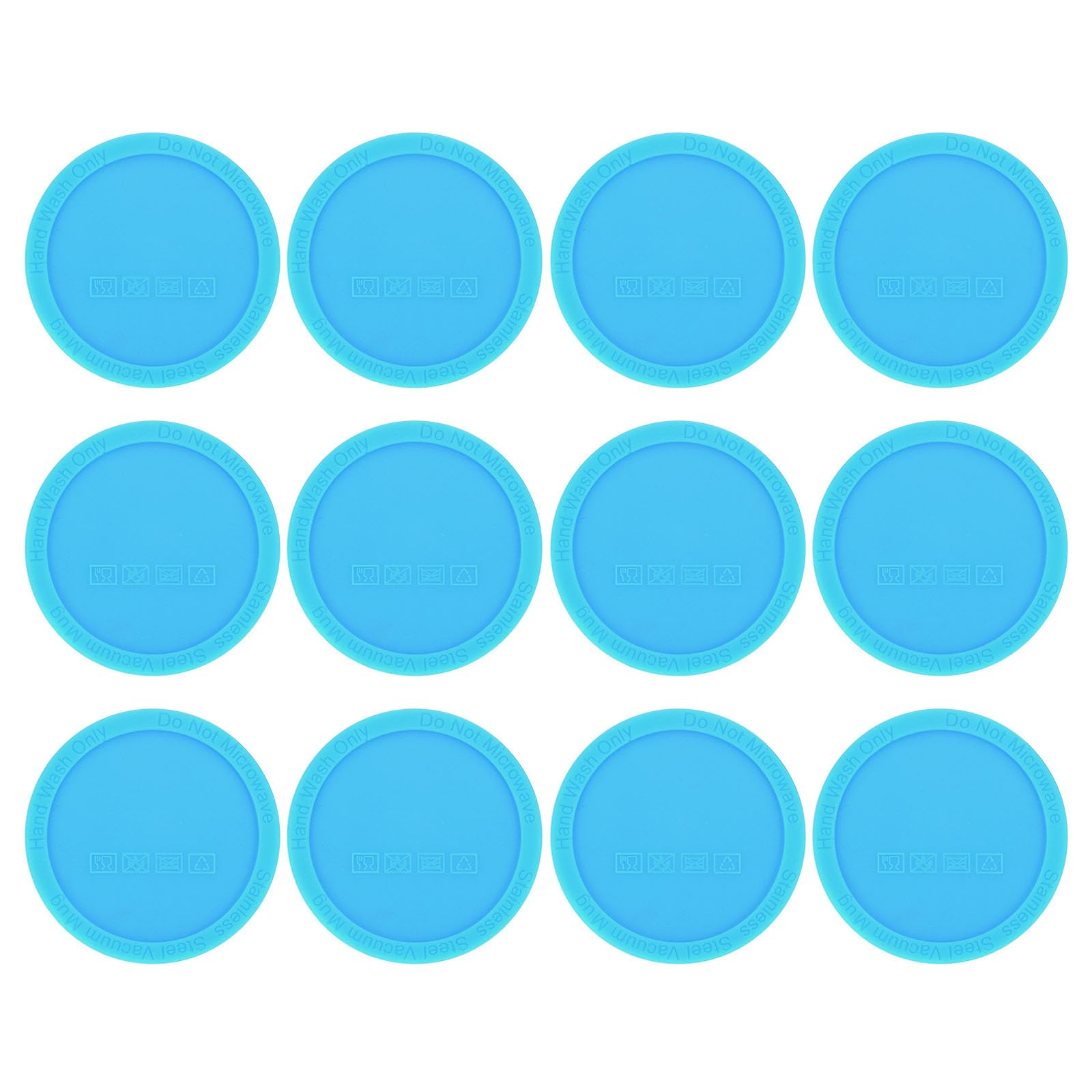 Embouts en caoutchouc pour gobelets de sublimation PATIKIL 58mm bleus 12 pcs