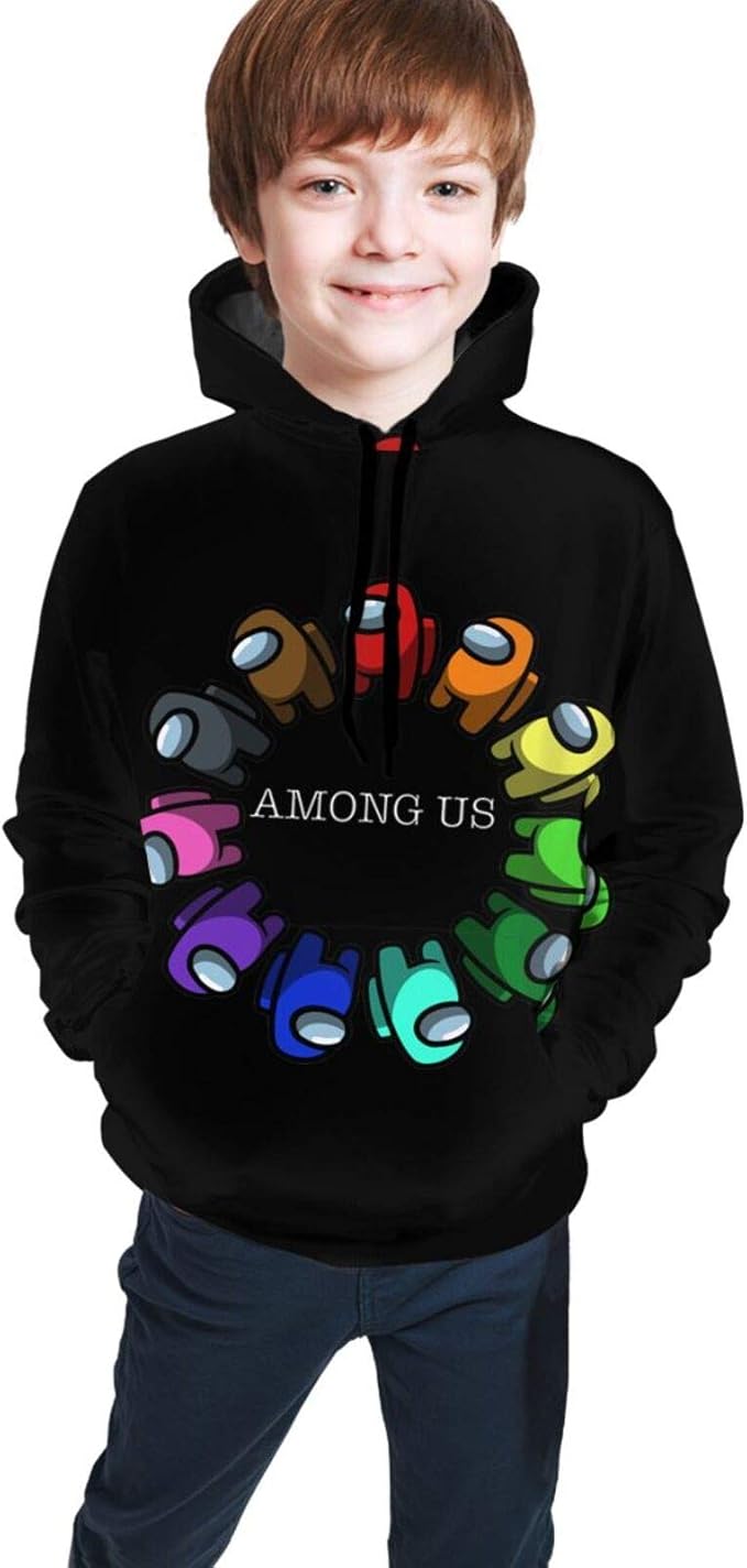 Among Us Felpa Ragazzi e Ragazze 3D Stampato Pullover Maniche Lunghe  Maglione : Amazon.it: Abbigliamento
