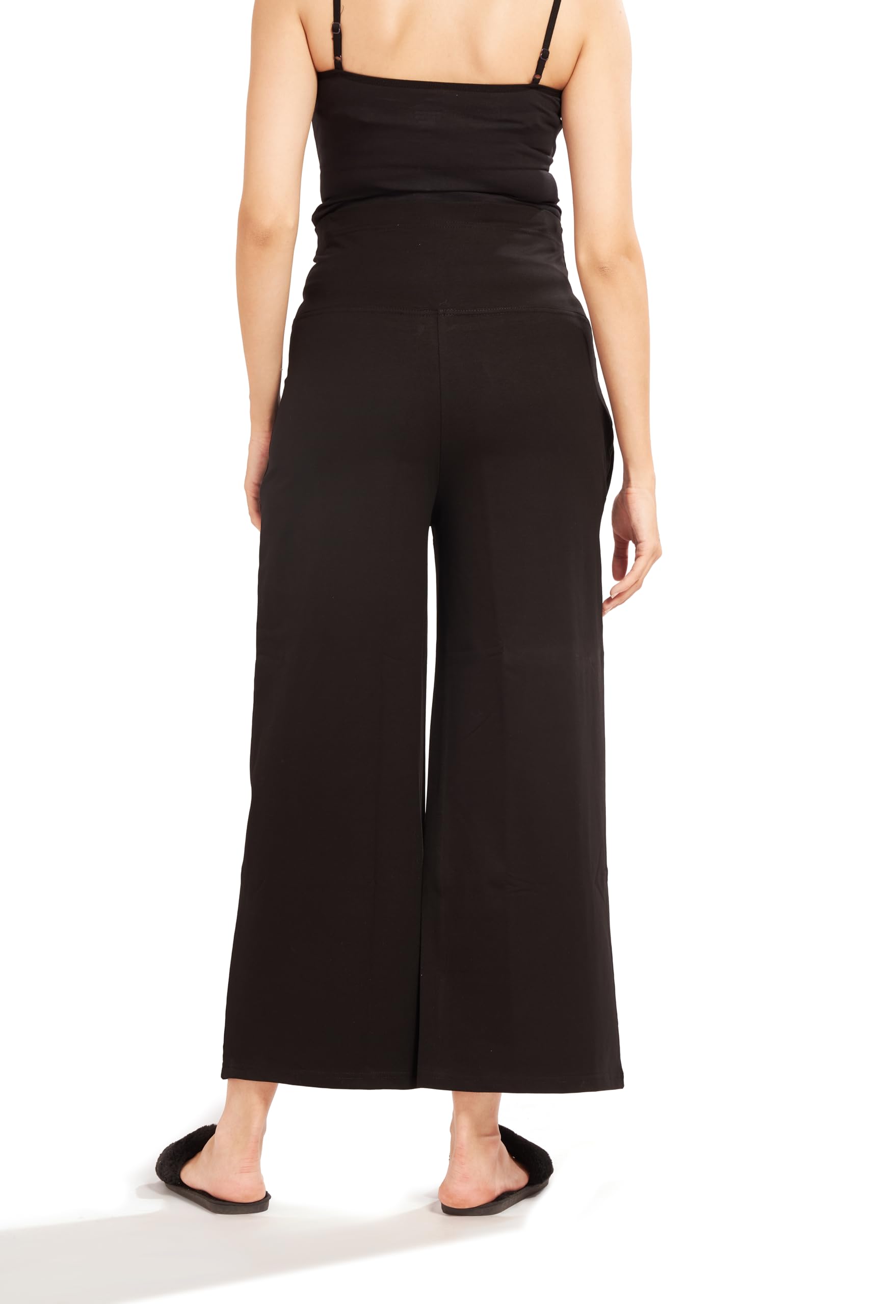 AV2 Women's Cotton Lycra Stretchable Relaxed Fit Maternity Pants | Maternity Yoga Pants | Maternity Trousers Black XX-Large 5556 - Image 2 thumbnail