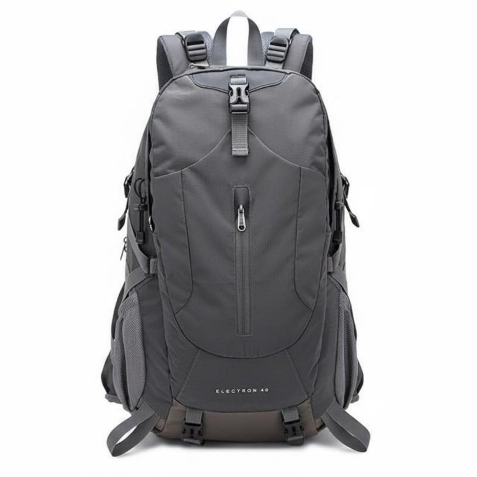 36-55L Large-Capacity Backpack Padded Shoulder Straps Trekking Backpack Structured Rucksack Long-Lasting, Dark Grey-image-34