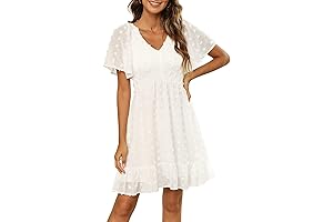 Zattcas Womens 2024 Flutter Sleeve Sundress