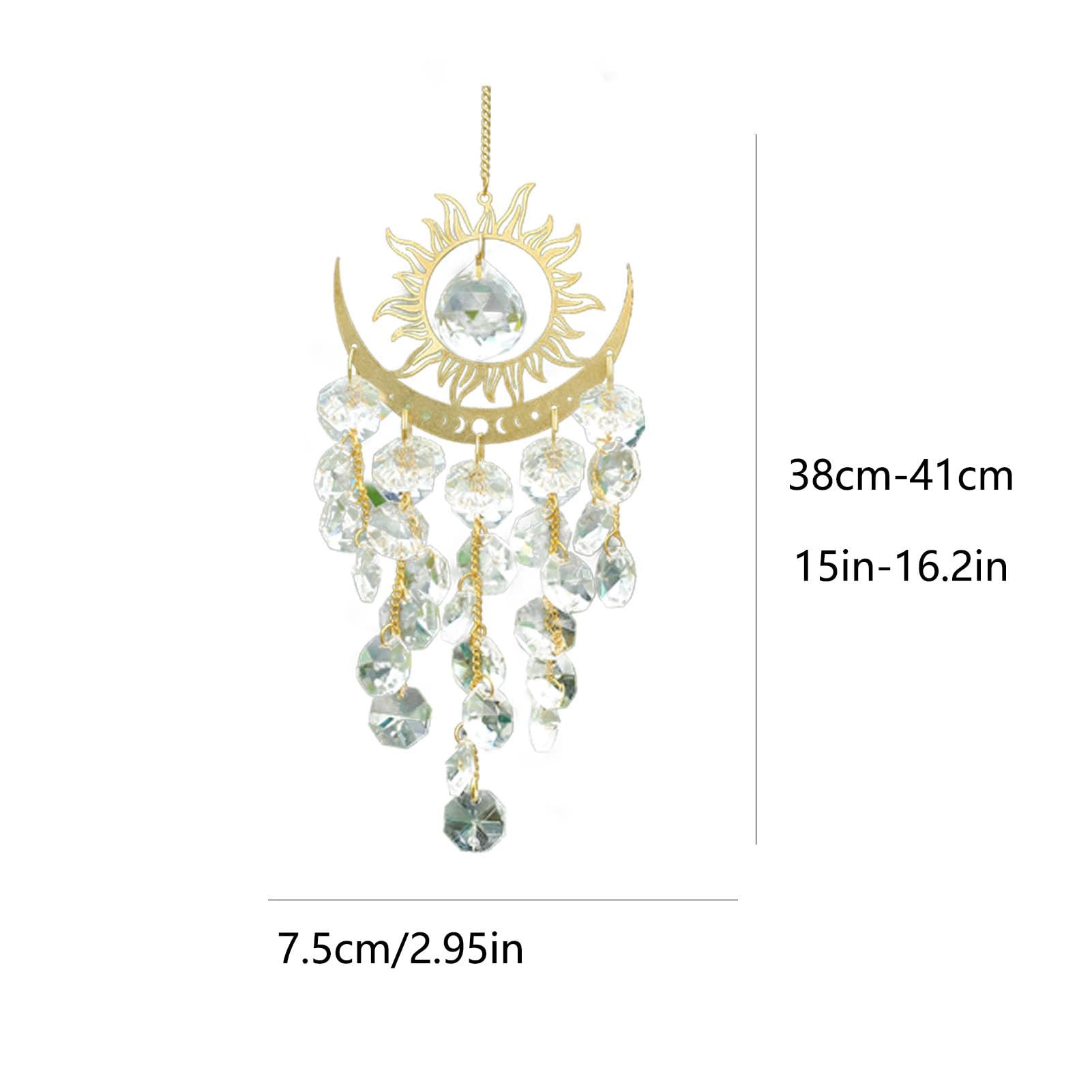 天然石メノー風鈴　ムーン月　スター星　ウィンドチャイム　サンキャッチャーNO2 天然石メノー風鈴 ムーン月 スター星 ウィンドチャイム サン