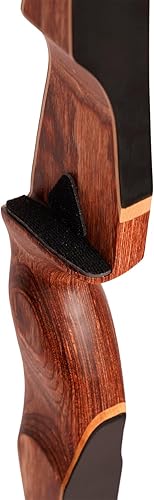 Vista 14 de Sanlida Arco de una sola pieza Royal X8 de 60 pulgadas, arco tradicional de madera para caza, arco largo hecho a mano para caza y flechas