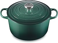 Le Creuset Signature Deep Round Dutch Oven 6.5 Qt Enameled Cast Iron Artichaut - Extra Depth for Stews Soups Roasts