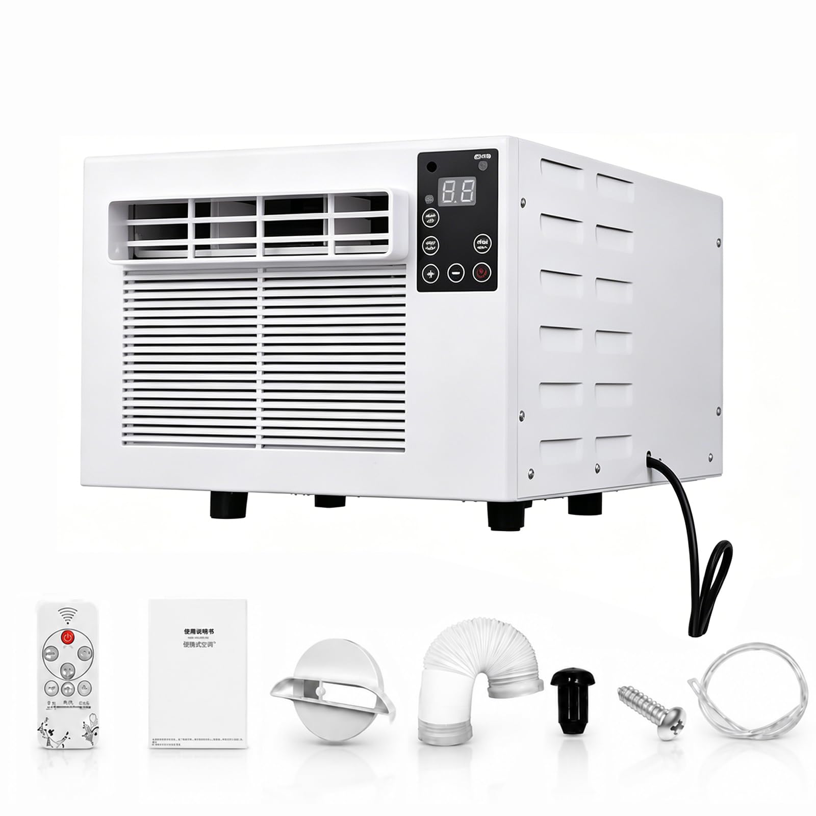 FgdVrelnor Portable Air Conditioner, 1876 BTU Small AC Unit, Quiet Spot Cooler with Remote, Cooling & Dehumidifying Dual Mode, 24H Timer, 280W Low Power, for Camping, Tent, Camper Van, Truck