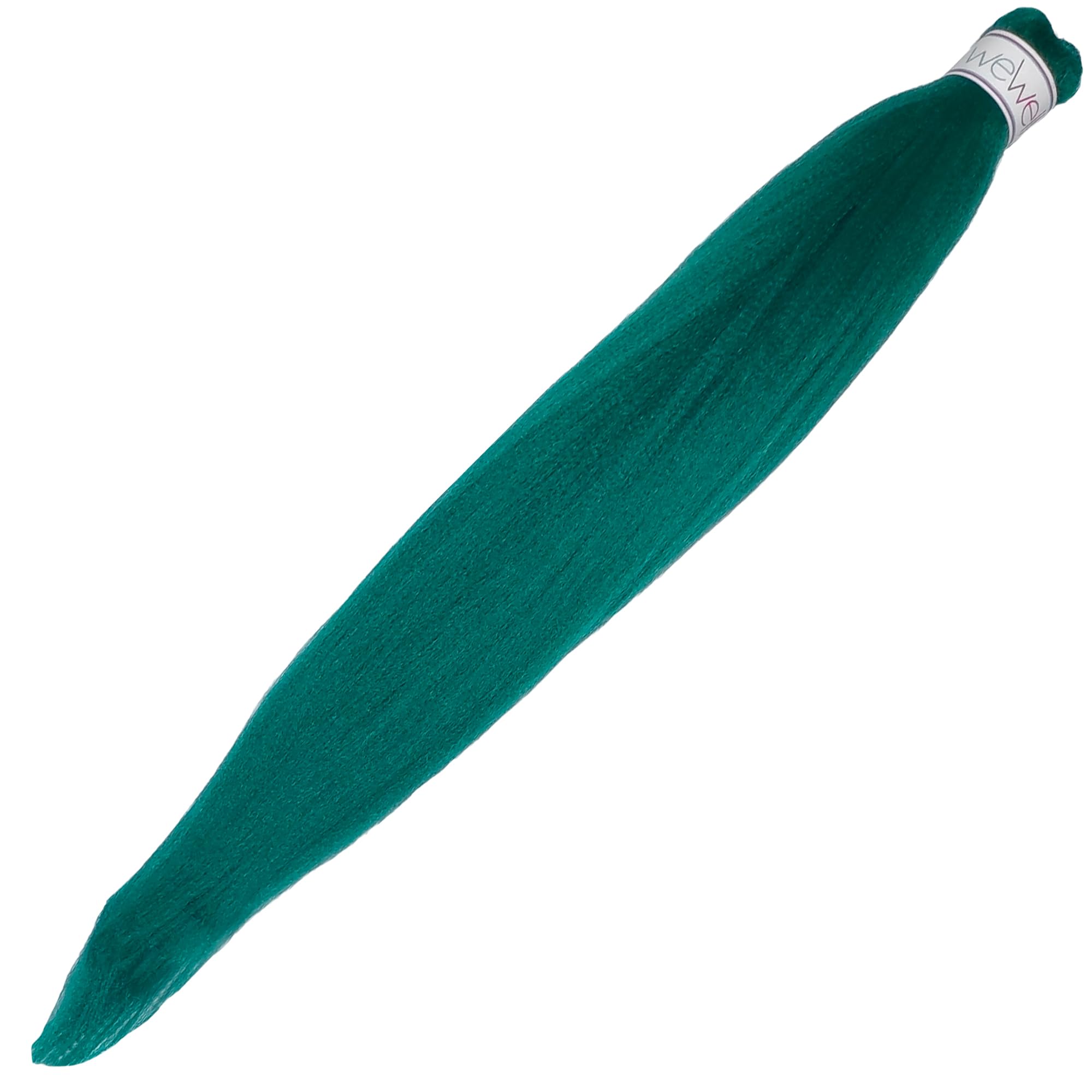 weWelle Extensiones Pelo 100% Kanekalon Ez Preestirado | Verde - bd | Pack 1 ud. 26’’ 66 cm 90 gr. | Cabello Sintético Trenzas Africanas Suave y Duradero.