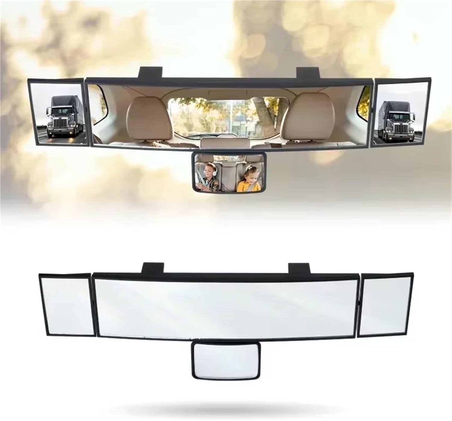 Inside Mirrors Universal Anti Glare Wide Angle Car Rearview Mirror With Blind Spot Monitor, For Vehicles Safe Driving Interior Cup Car Mirror