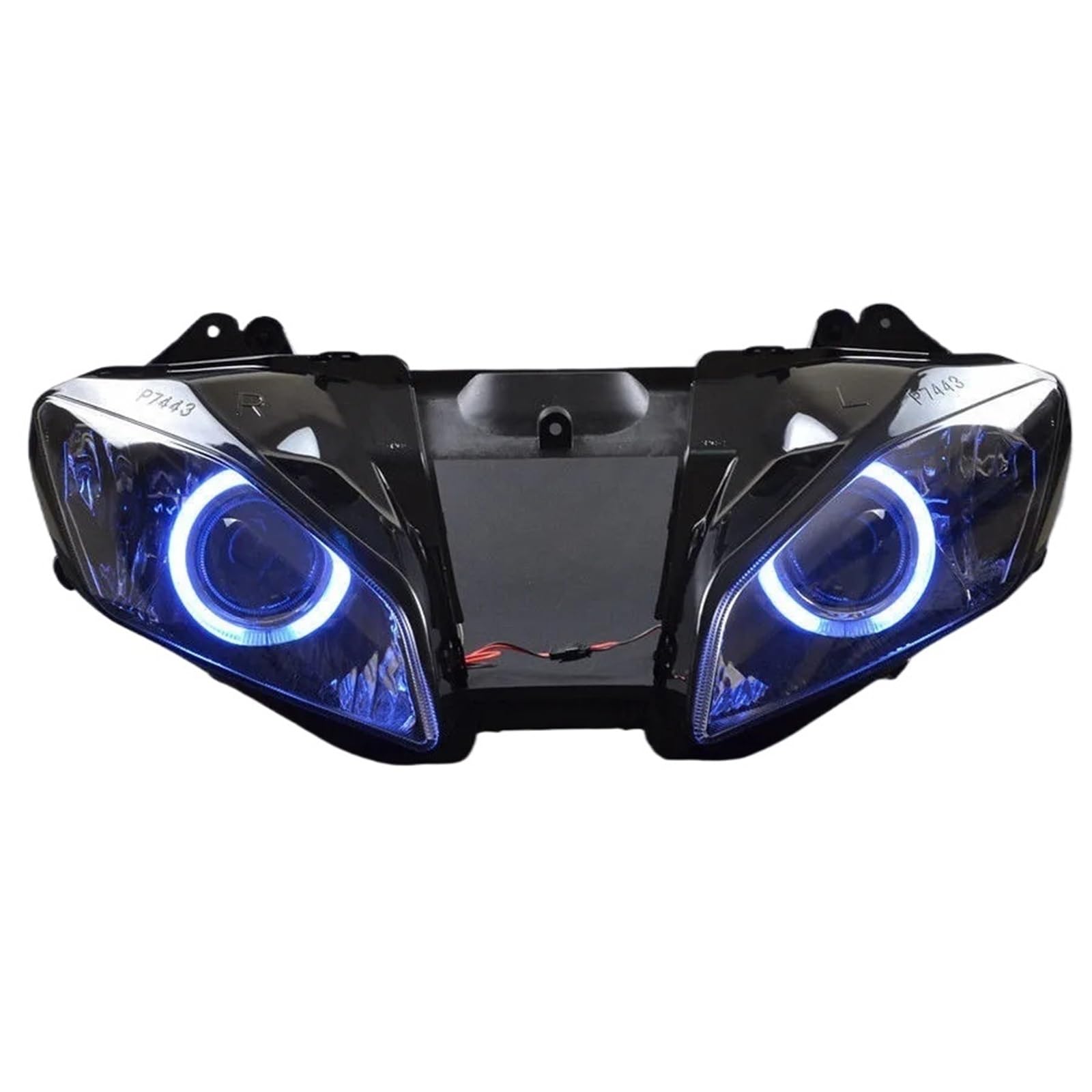 Dirt Bike Reflektor Motocykl Head Light Pasuje do YZF R6 2006 2007 reflektor motocyklowy Angel Eyes reflektor LED reflektor HID montaż