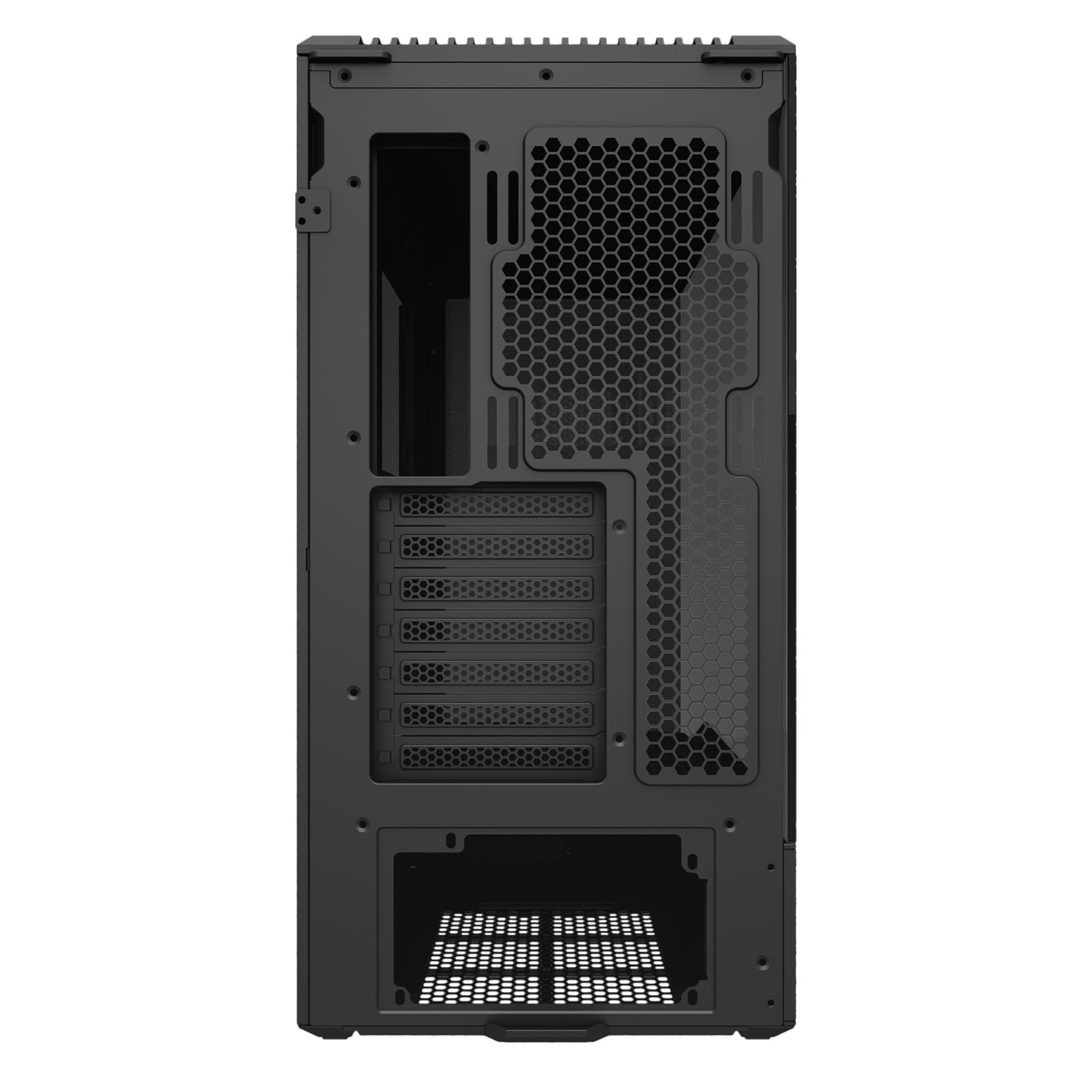Abysm Gaming Arian Frame A400 – Torre ATX Gaming con telaio inclinato, 4 ventole ARGB PWM, vetro temperato, supporto GPU 420 mm, USB Type-C, raffreddamento liquido 360 mm – scatola PC Gamer nera
