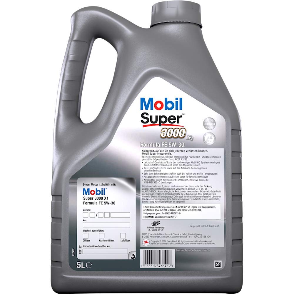 Mobil Super 3000 X1 Formula FE 5W-30, 5L, Silber