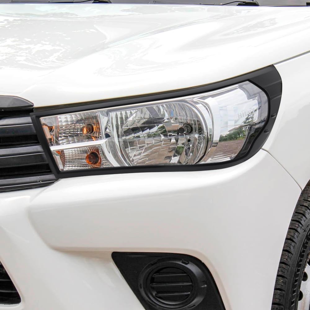 Copricerchi fari per Toyota Hilux 2015-2020 modelli di base Hilux Active Icon Revo, Hilux AN110 AN120 AN130 nero lunetta per fari